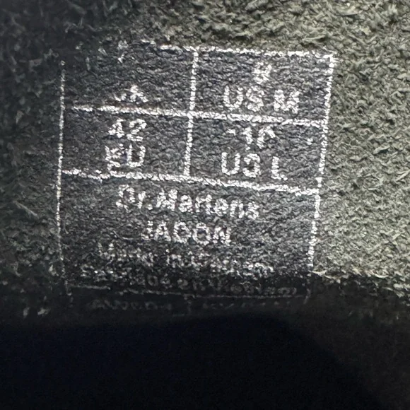 Dr Martens Boots Men 9 Women 10 Black Jadon Leather Platform Combat Zip